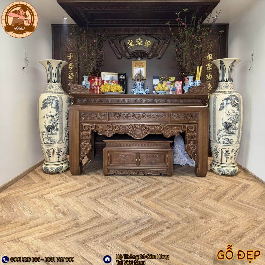 Bàn Thờ Gỗ Lim BT 6856