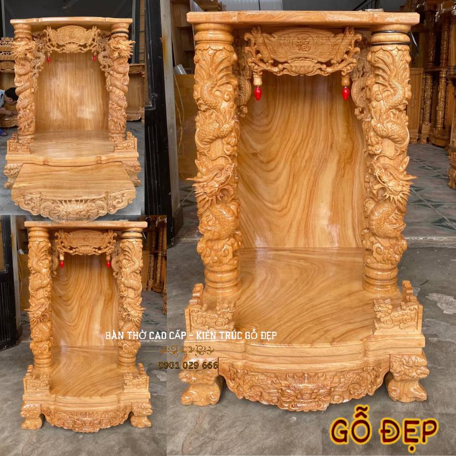 Bàn Thờ Thần Tài Gỗ Hương OTT 05 hiện nay là sản phẩm khá đắt khách trên thị trường.