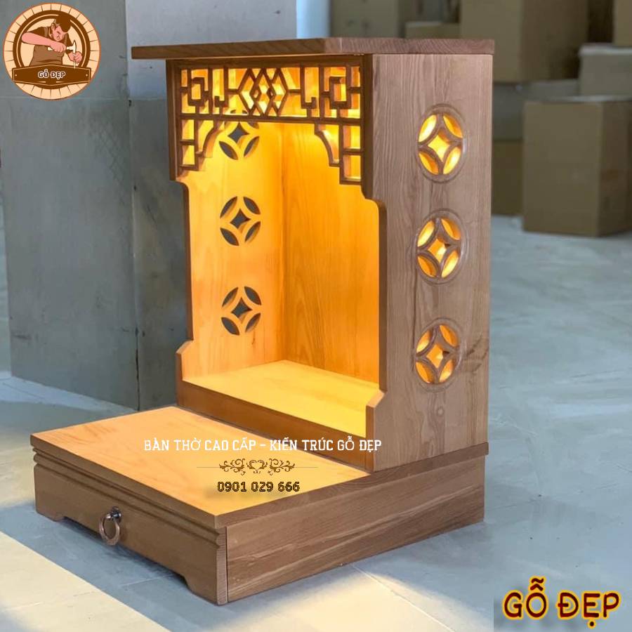 Bàn Thờ Thần Tài Ông Địa Mẫu Đơn Giản OTT 3612 - Sự Kết Hợp Linh Thiêng và Sự Phúc Lợi