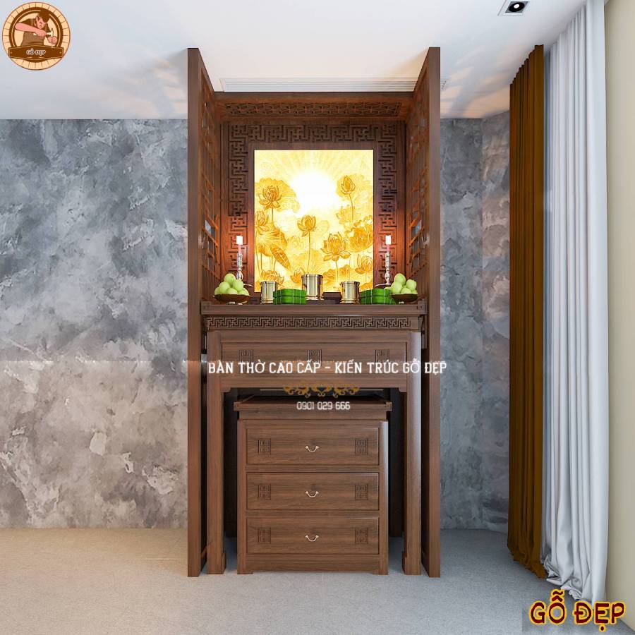 Bàn thờ đứng BT 6625 - đẹp, sang trọng