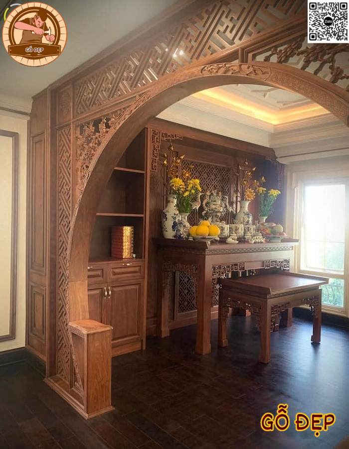 Mẫu bàn thờ gỗ cao cấp được nhiều gia chủ ưa chuộng