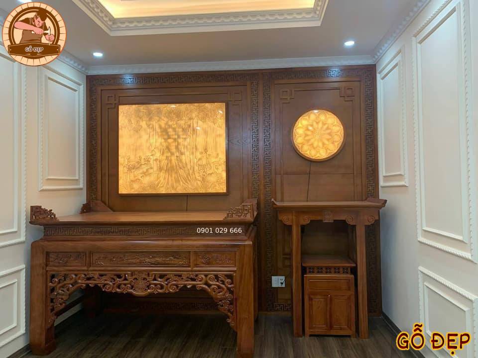 Mẫu Bàn Thờ Phật Và Gia Tiên BT 315 chuẩn phong thủy