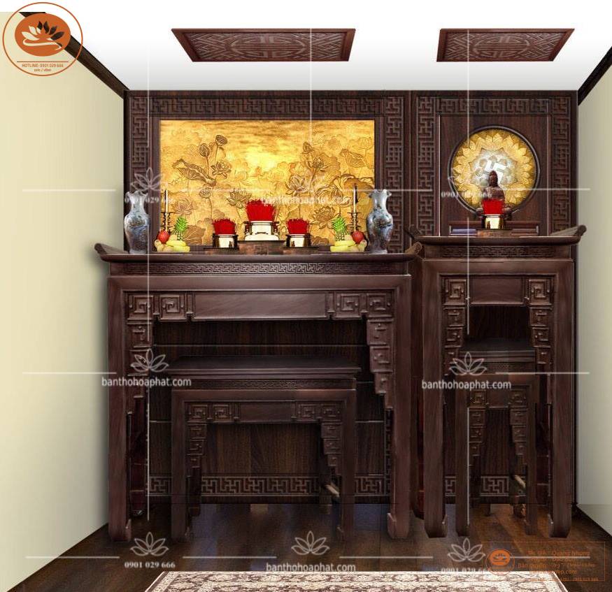 Mẫu Bàn Thờ Phật Và Gia Tiên