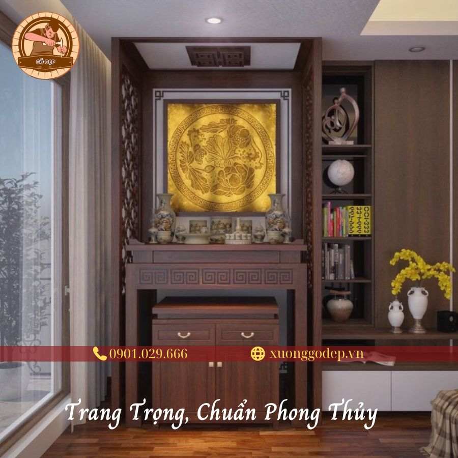 Phòng thờ hiện đại, sang trọng, thu hút tài lộc