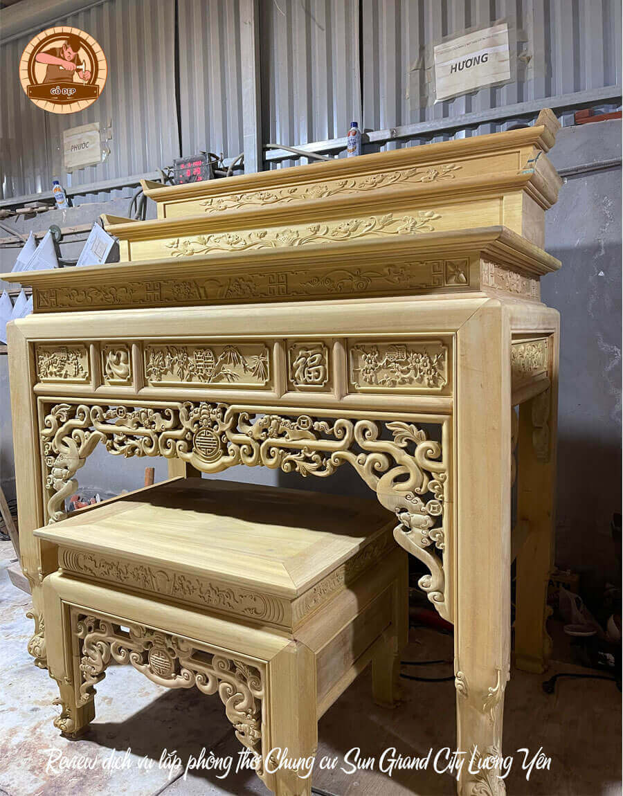 Review dịch vụ lắp phòng thờ Chung cư Sun Grand City Lương Yên