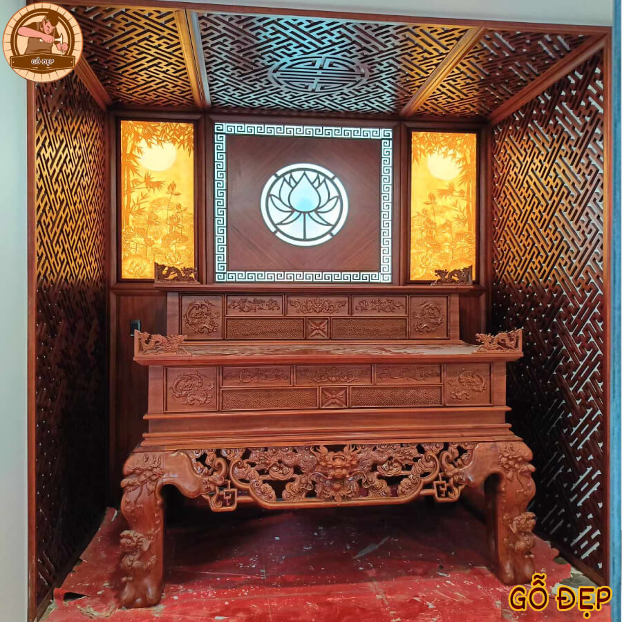 Bàn Giao Phòng Thờ Sập Thờ Tại Quận 11 HCM - Kiến Trúc Gỗ Đẹp - Sản Phẩm Cao Cấp - Giá Bán Bình Dân