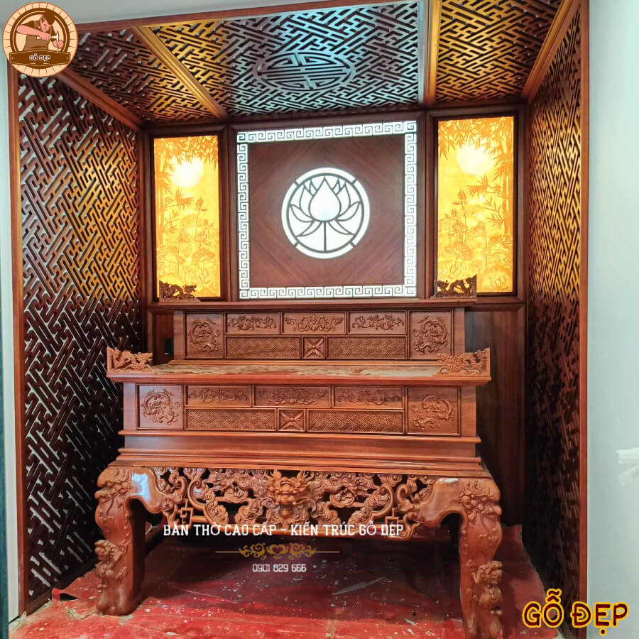 Bàn Giao Phòng Thờ Sập Thờ Tại Quận 11 HCM - Kiến Trúc Gỗ Đẹp - Sản Phẩm Cao Cấp - Giá Bán Bình Dân