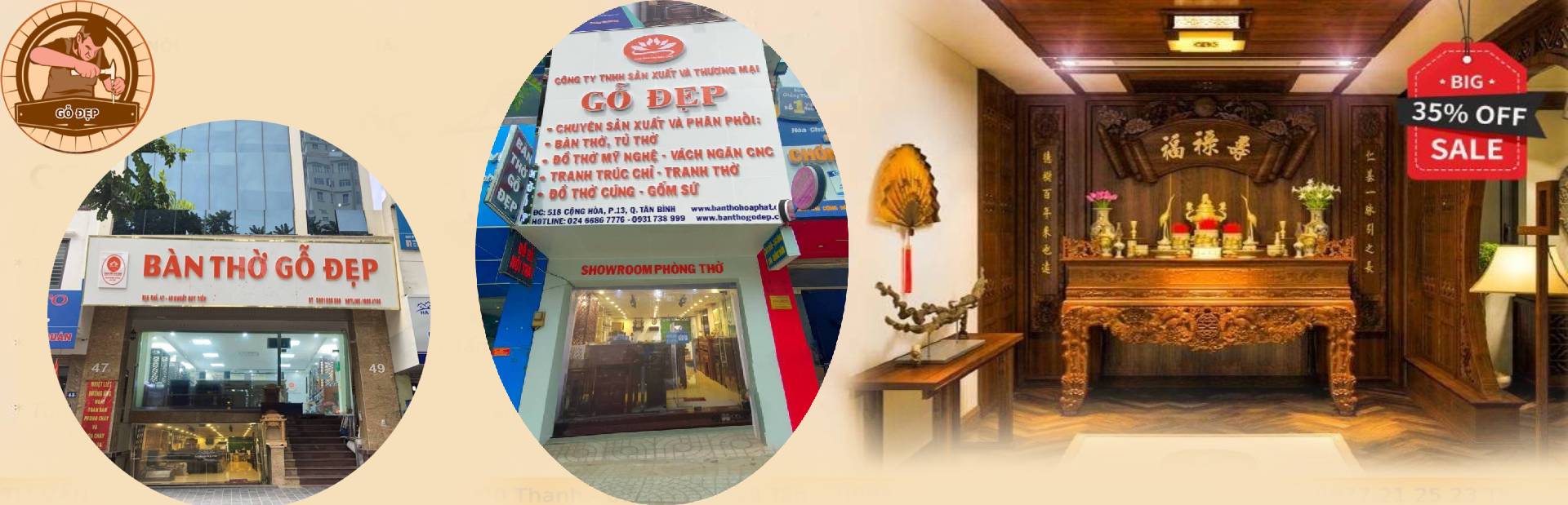 Hình ảnh địa chỉ cửa hàng tại Hà Nội và Hồ Chí Minh 