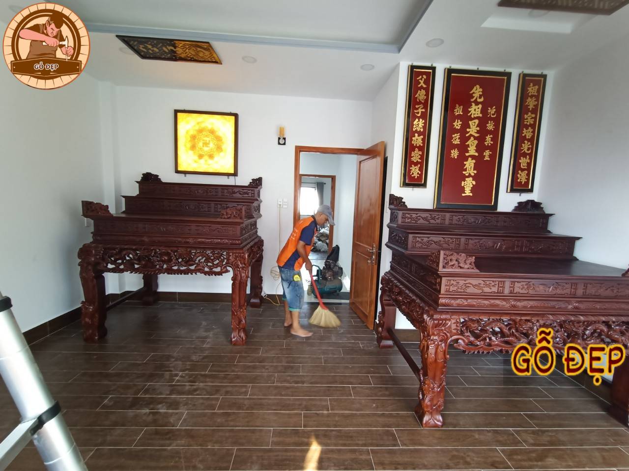 Sập Thờ Hiện Đại A 6009 - gỗ gụ cao cấp