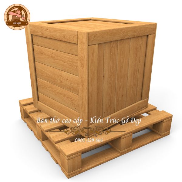 Kích thước của hộp gỗ pallet bao gồm chiều dài, chiều rộng và chiều cao