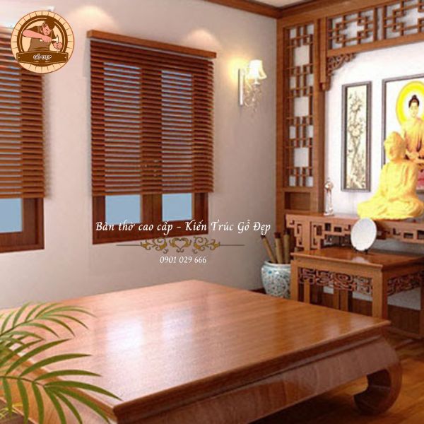 Chọn rèm phòng thờ màu theo mệnh