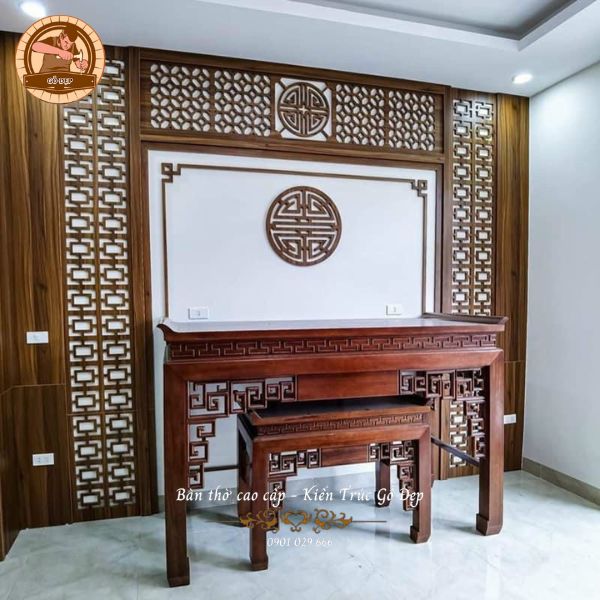 Công dụng của vách ngăn trong nội thất phòng thờ