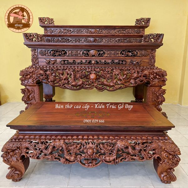 Cách sắp xếp sập thờ tam cấp hợp phong thủy