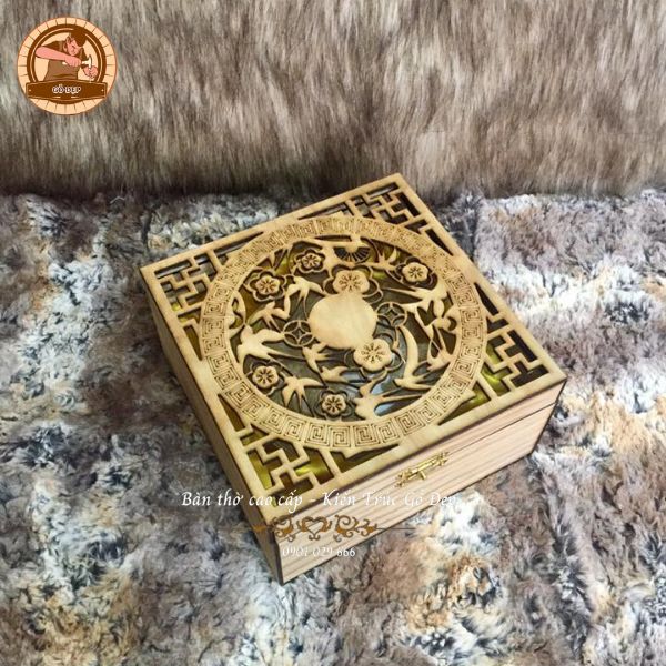 Hộp gỗ MDF phủ veneer