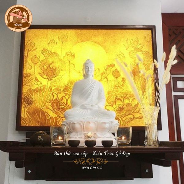 Một số điều lưu ý khi lựa chọn bàn thờ Phật treo tường trong nhà