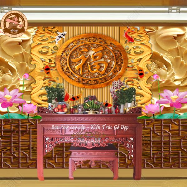 Những mẫu tranh thờ 3D ấn tượng, độc đáo nhất 2024