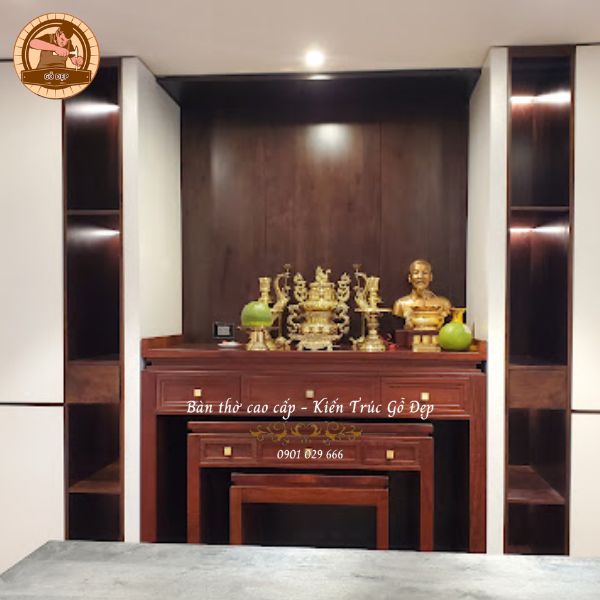Giá bán bàn thờ treo tường gỗ hương lào hiện nay