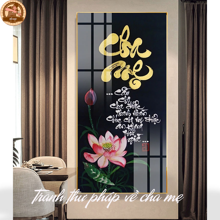 Tranh thư pháp về cha mẹ