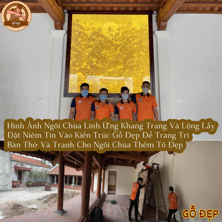 Tranh Trúc Chỉ Lắp Đặt Tại Chùa Linh Ứng Hà Nội