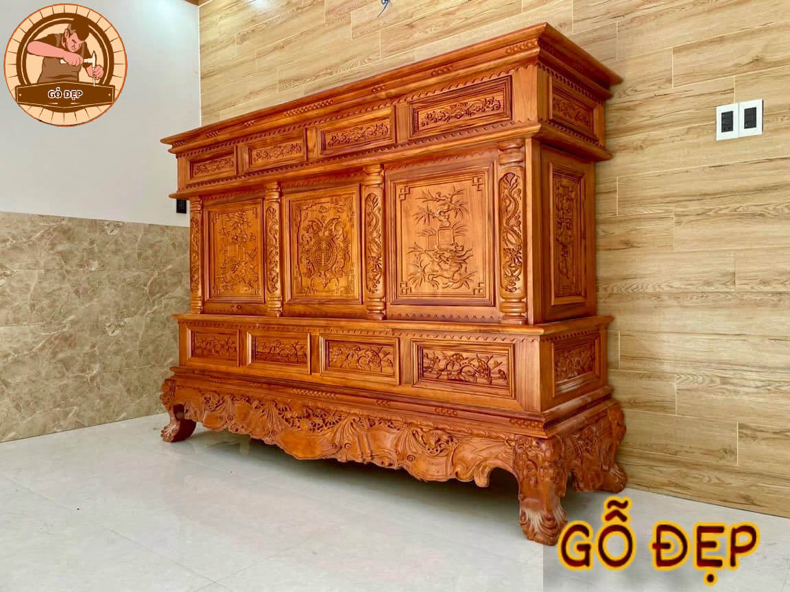 Tủ thờ gỗ hương - được nhiều gia chủ chọn lựa