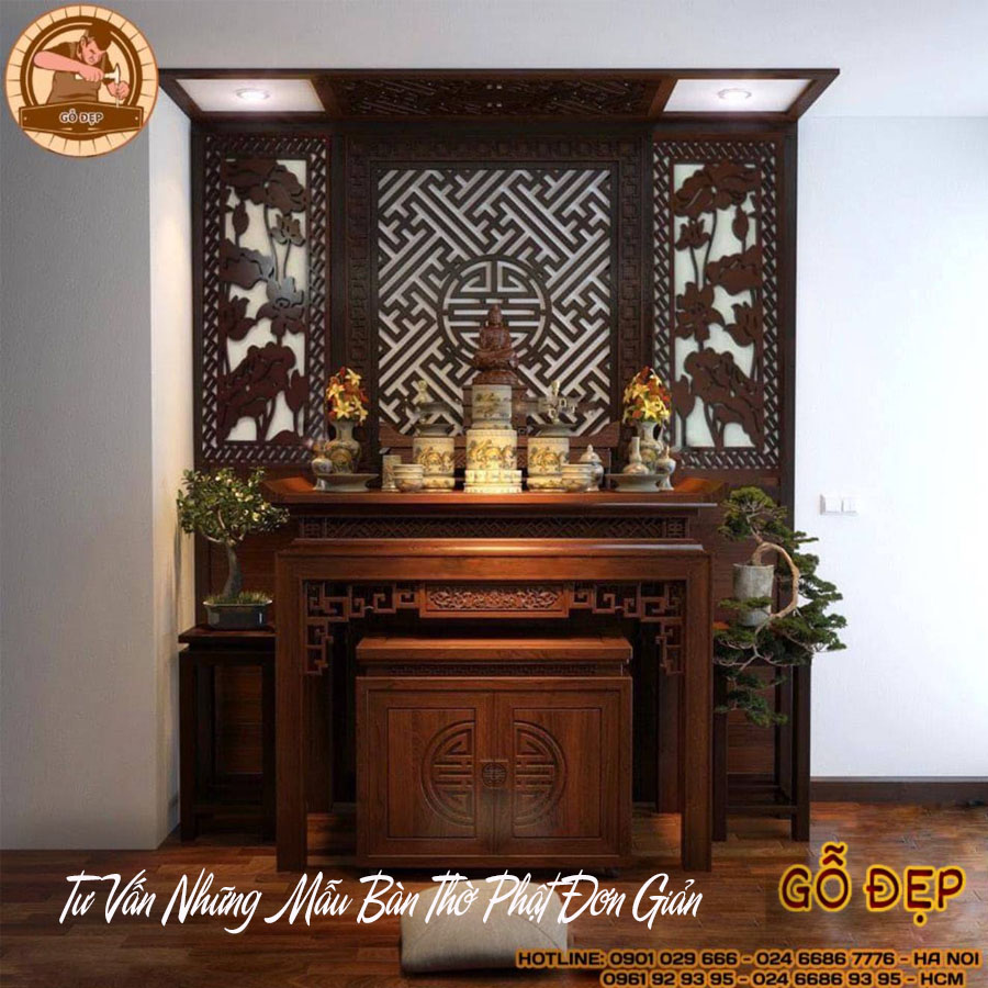 Tư Vấn Những Mẫu Bàn Thờ Phật Đơn Giản Mà Đẹp Đến Hút Hồn