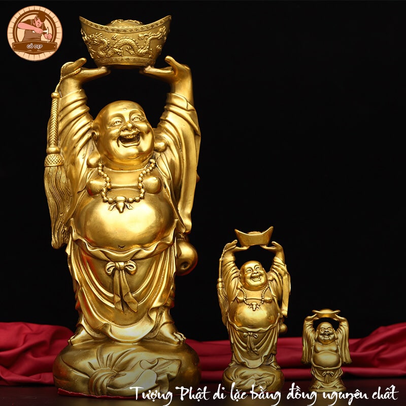 Tượng Phật di lặc bằng đồng nguyên chất
