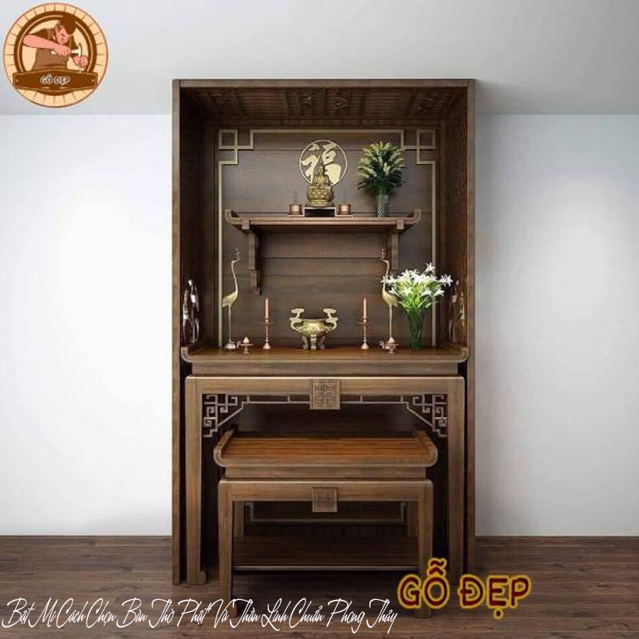 Bật mí cách chọn bàn thờ Phật đẹp chuẩn phong thủy