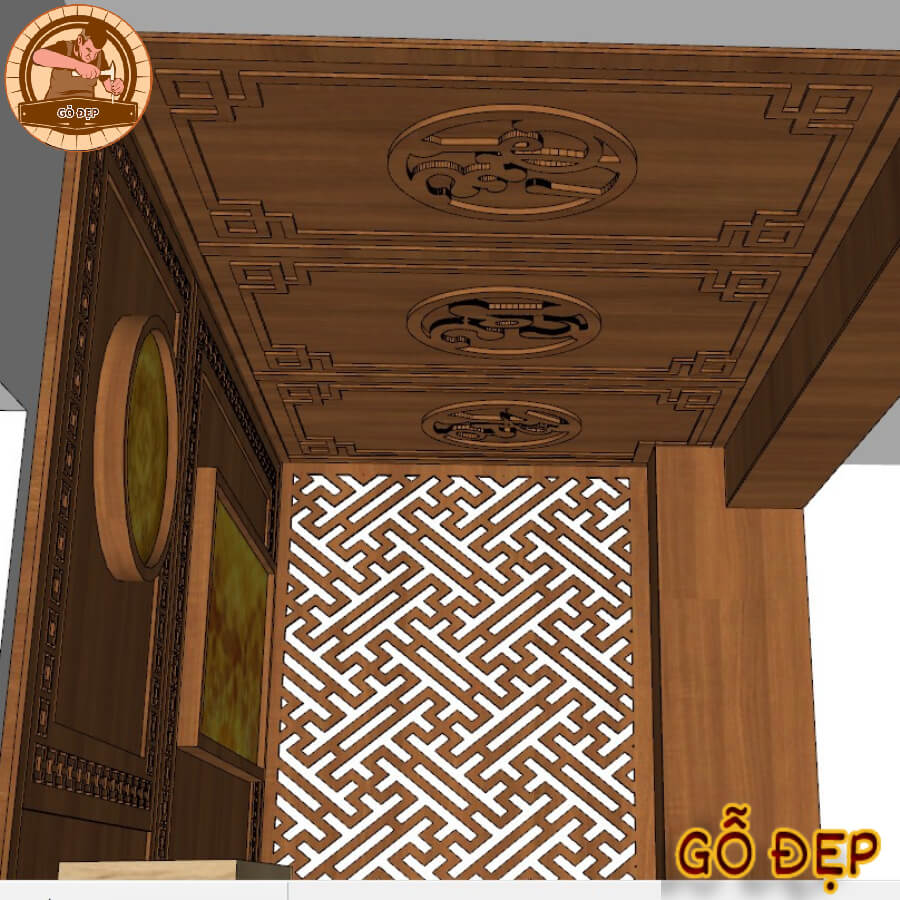 Thiết kế 3d phòng thờ tại quận 7