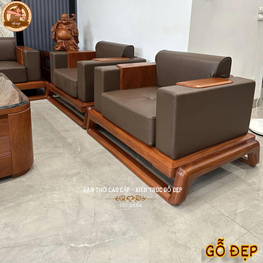 Bàn Ghế Sofa Gỗ Gõ Đỏ Hiện Đại SF 33 là sự lựa chọn tuyệt vời cho bạn