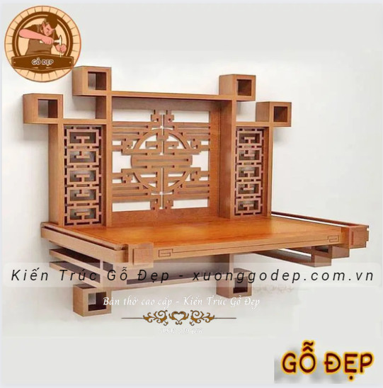 Bàn thờ treo tường tiện lợi phù hợp cho mọi gia đình