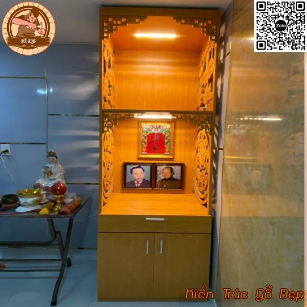 Mẫu bàn thờ 3 tầng gỗ công nghiệp OTT - rất được ưa chuộng