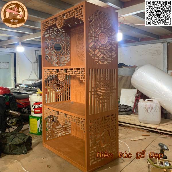 Mẫu bàn thờ 3 tầng gỗ công nghiệp OTT - thiết kế tại xưởng