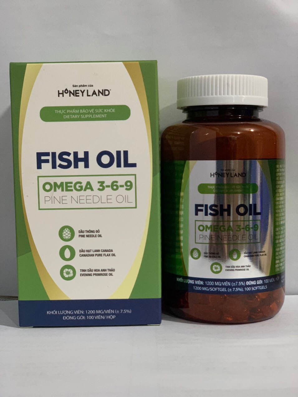 Fish oil Omega 3-6-9 Pine Needle Oil Hộp 100 viên