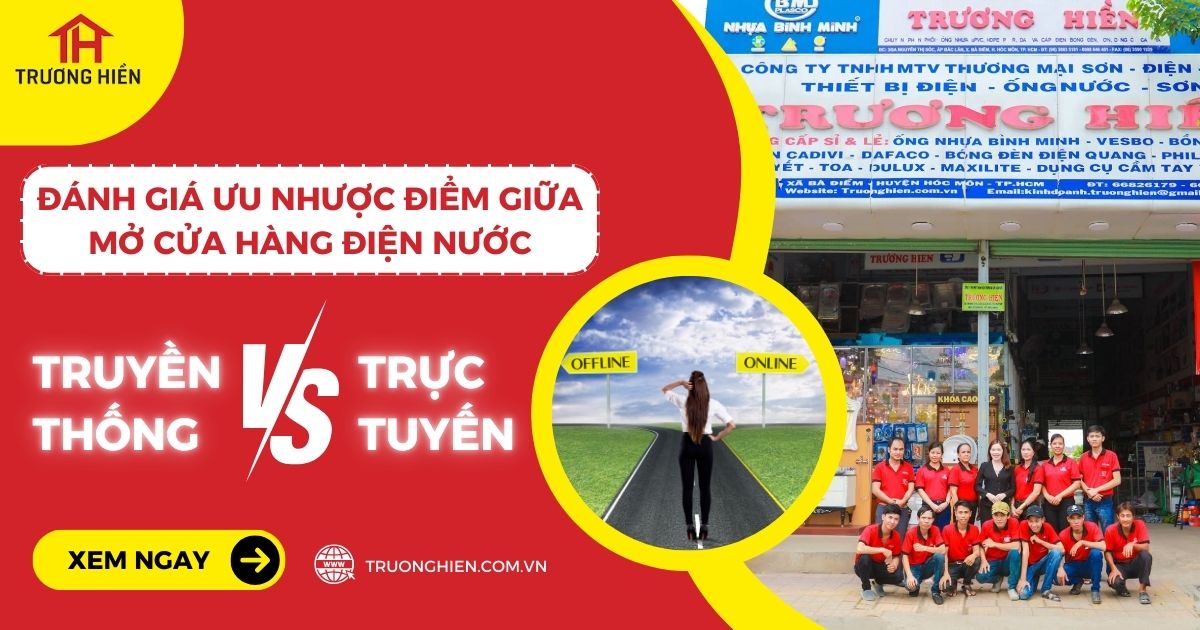 Đánh giá ưu nhược điểm giữa việc mở cửa hàng điện nước truyền thống và trực tuyến