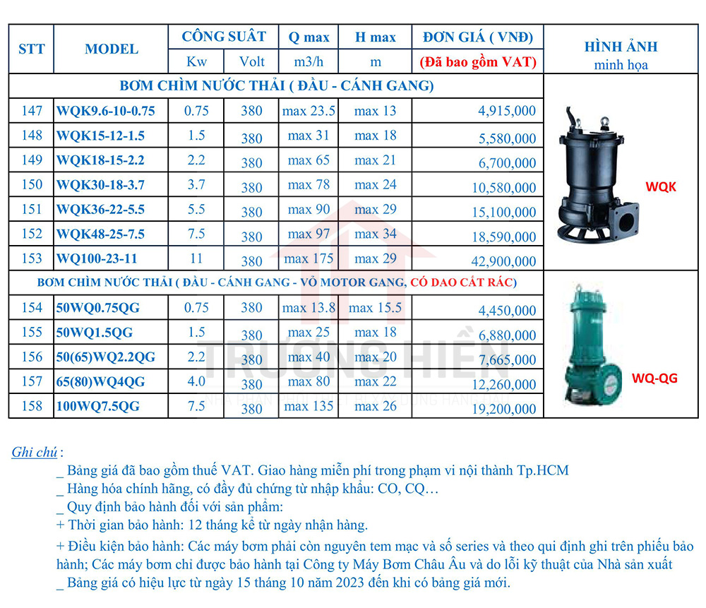 Bảng Giá Máy Bơm Nước SHIMGE 4