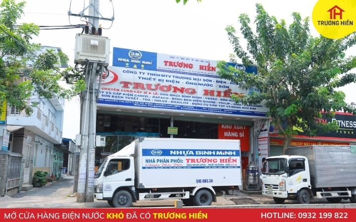 Bảng hiệu cửa hàng điện nước Trương Hiền