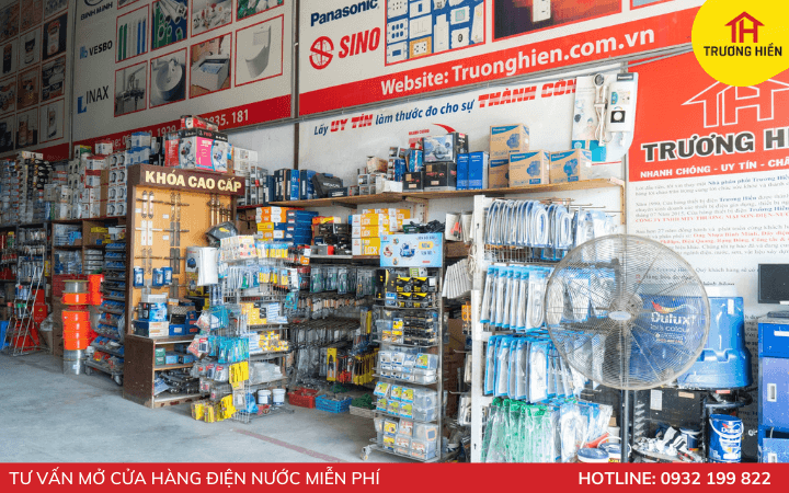 Thiết kế cửa hàng điện nước bắt mắt