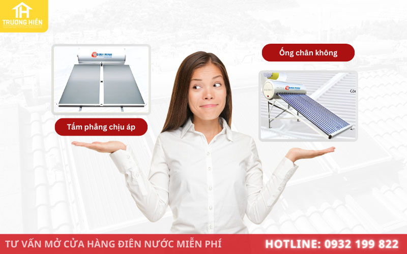 Có 2 loại máy nước nóng năng lượng mặt trời phổ biến nhất
