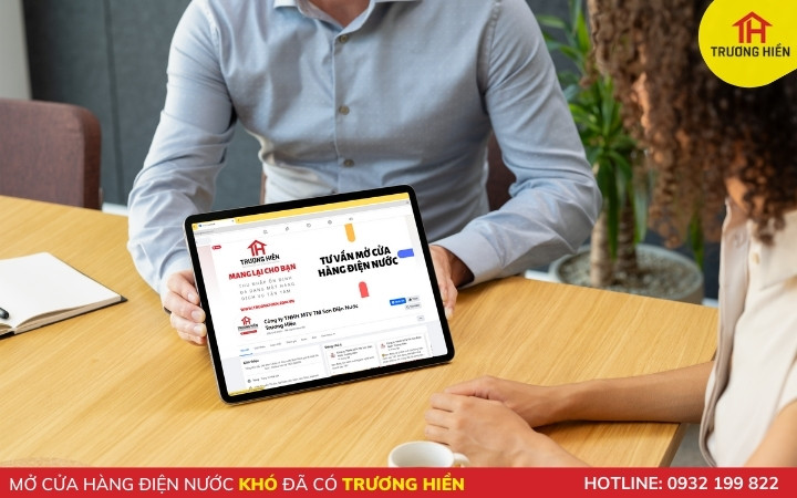 Tạo trang mạng xã hội chuyên nghiệp cho cửa hàng điện nước