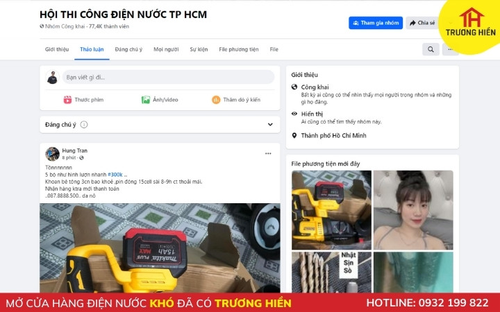 Tìm kiếm khách hàng trên nhóm facebook