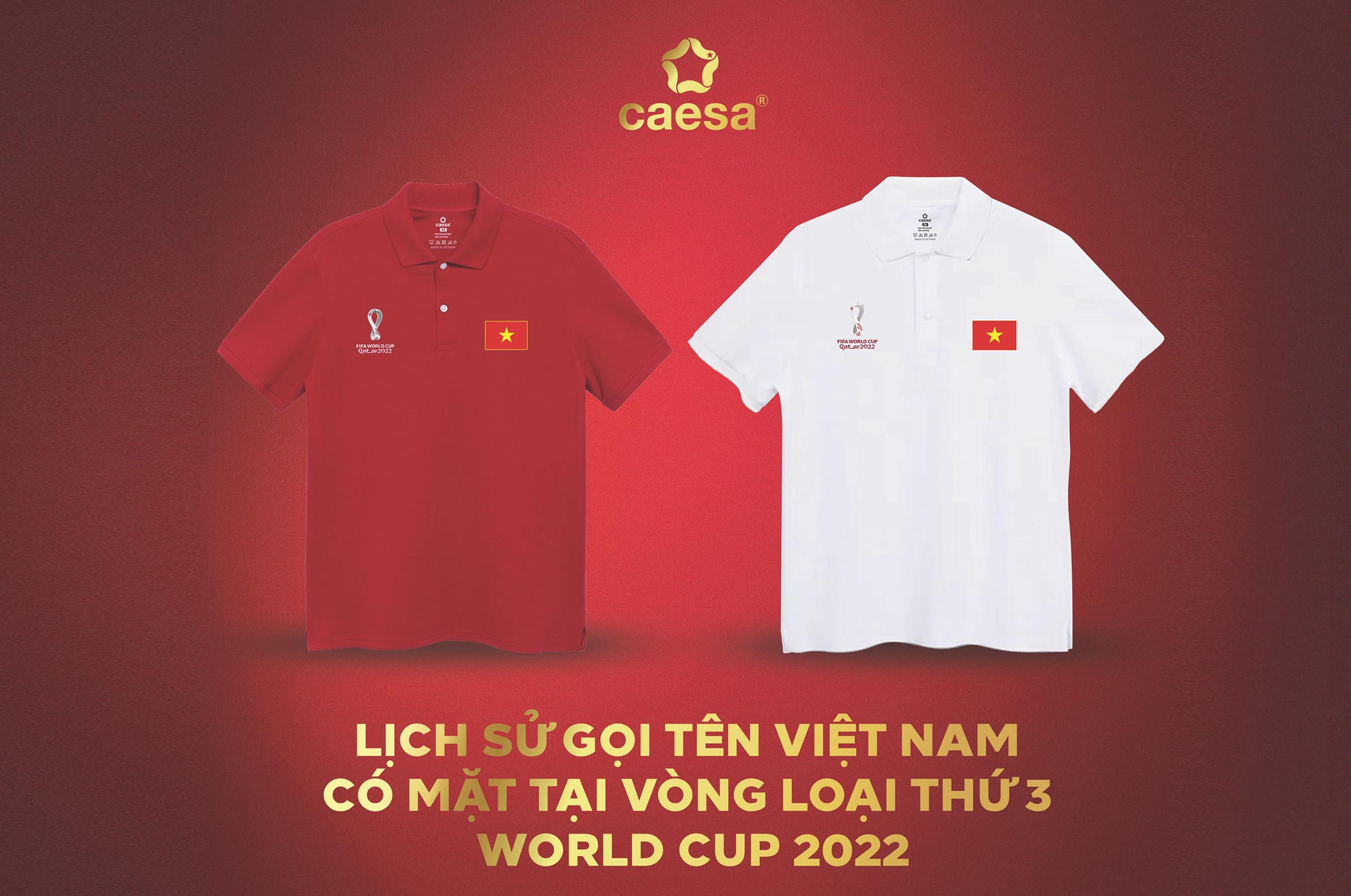 Caesa ra mắt mẫu áo Polo cổ động đội tuyển quốc gia Việt Nam