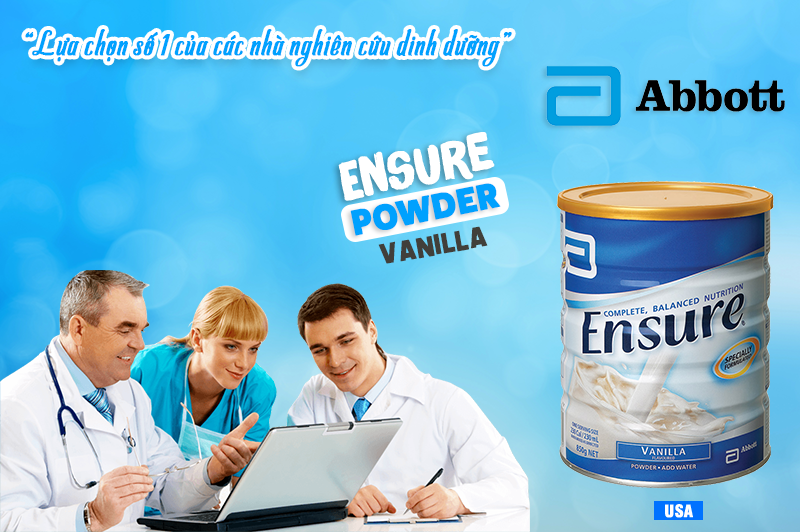 Sữa bột Ensure Powder Vanilla là lựa chọn số một của các nhà nghiên cứu dinh dưỡng