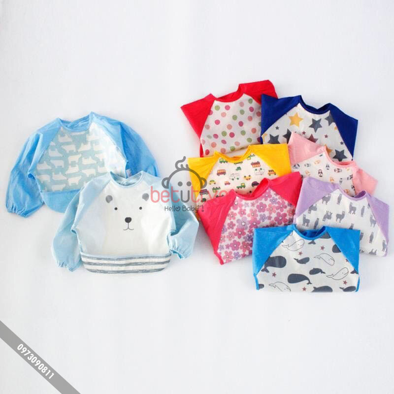 Yếm ăn Nhật không tay cho bé yêu