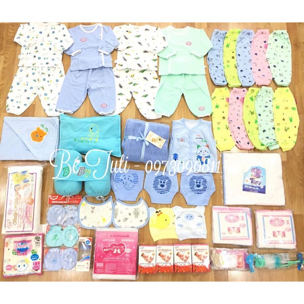 Gói siêu tiết kiệm này bao gồm 4 list đồ không thể thiếu cho bé sơ sinh