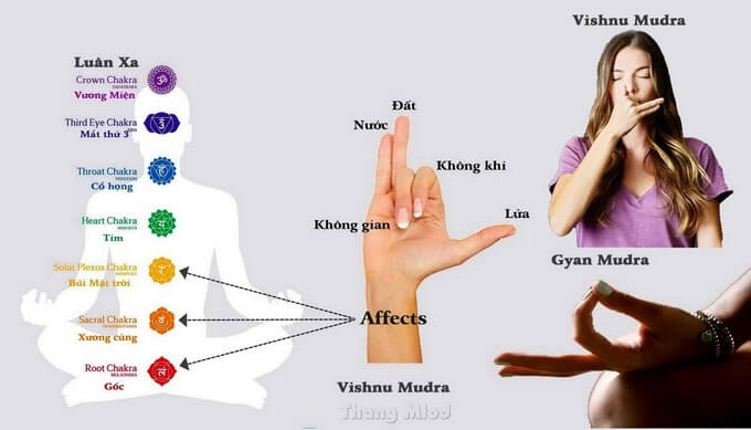 Công dụng của ấn Vishnu Mudra trong thực hành Nadi Shodhana