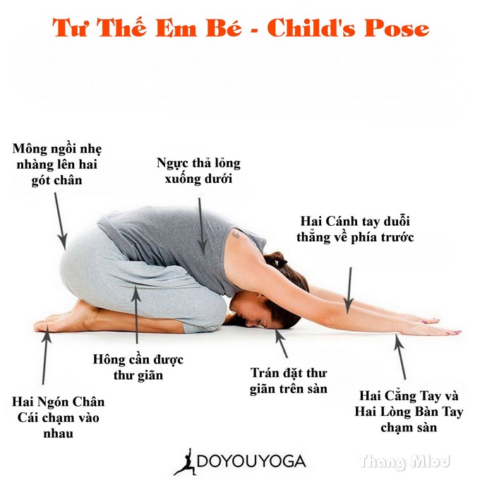 Định tuyến Tư thế Yoga Em bé