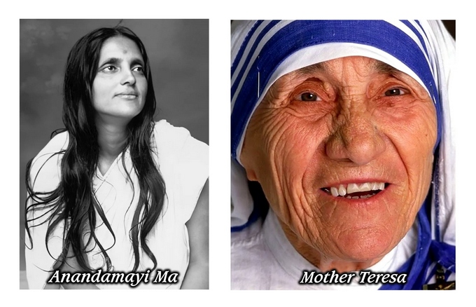 Đôi mắt sáng của Anandamayi Ma và Mother Teresa