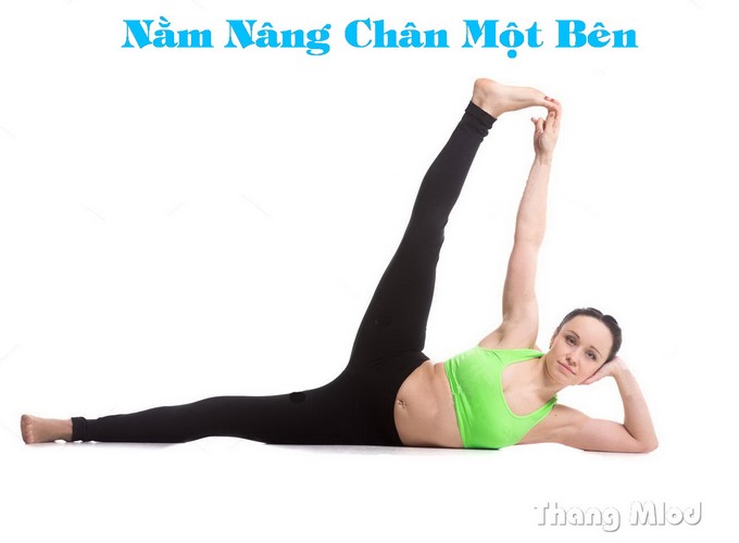 Nằm Nâng Chân Một Bên (Anantasana Vishnu Pose / Side Reclining Leg Lift Pose)