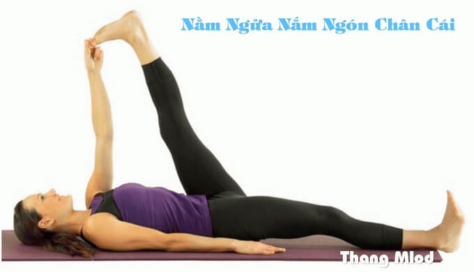 Nằm Ngửa Nắm Ngón Chân Cái (Supta Padangusthasana - Supine Big Toe Hold).