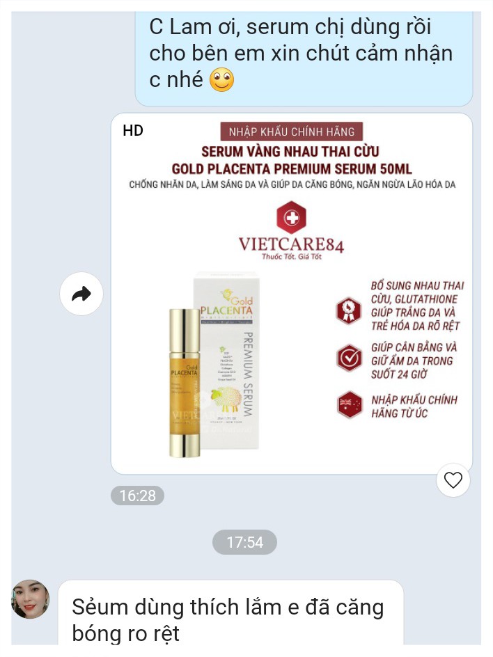 Serum Nhau Thai Cừu Dr Natural Astragrace Gold Placenta 24k giúp dưỡng ẩm, dưỡng da, trắng da, chống lão hoá da